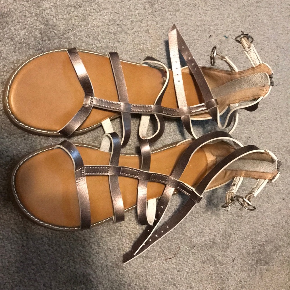 Gladiator sandals silver size 6